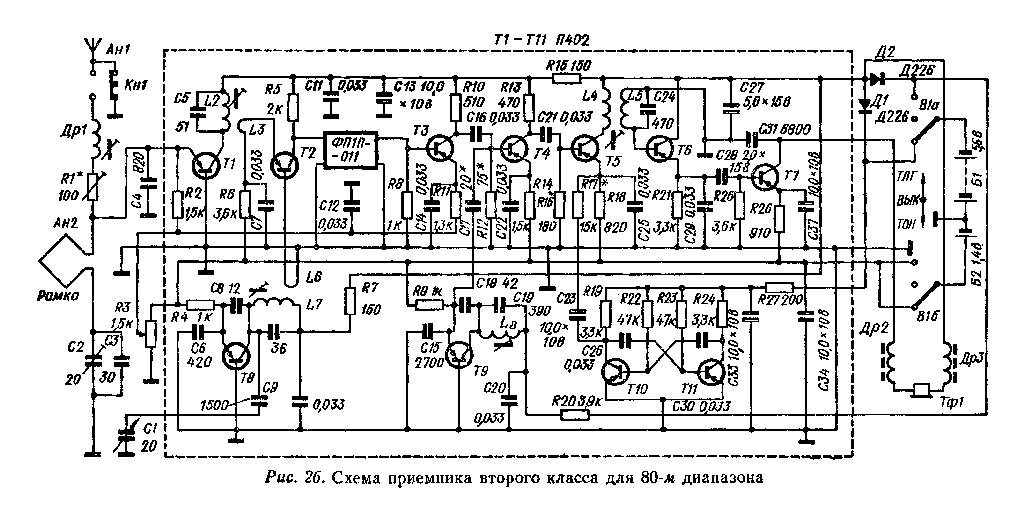 Схема приемника олимпик 402
